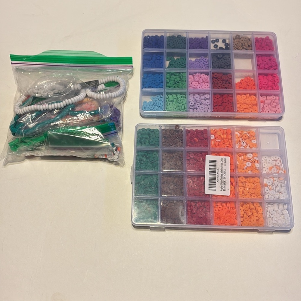 Colorful Rainbow Clay Beads Set for Crafting - Picture 4 of 7